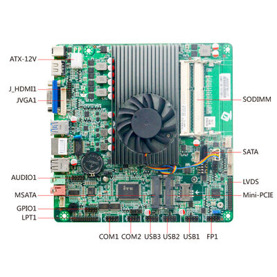 Industrial Itx Motherboard Integrated AMD A6-5357M  Dual Core Processor 2 COM 10 USB LVDS display